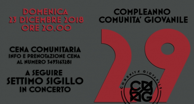 Comunità Giovanile compie 29 anni